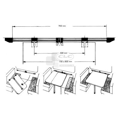 Coulisse de table